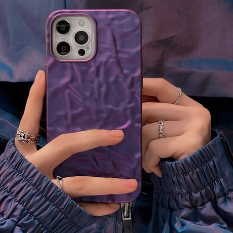 「V143」iphone14proケース シワ 韓国 人気 iphone14/13 ソフトケース 軽量 オシャレ