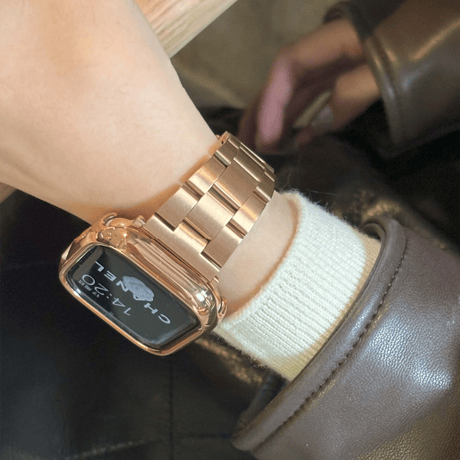「V648」アップル ウォッチ バンド 女性 人気 apple watchバンド+カバー 2点セット