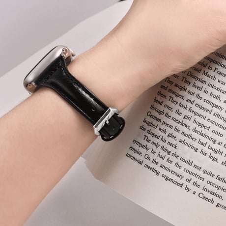 「V229」アップル ウォッチバンド 女性 細い apple watch7/8 レザーバンド おしゃれ