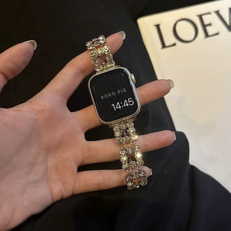 「V500」アップル ウォッチ キラキラ バンド 女性 人気 apple watch バンド かわいい 保護カバー付き