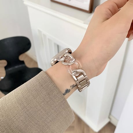 「V259」ステンレス apple watchバンド スターライト ブレスレット アップル ウォッチ チェーン バンド