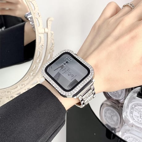 「V364」アップル ウォッチ カバー おすすめ キラキラ apple watch一体型ケース おしゃれ