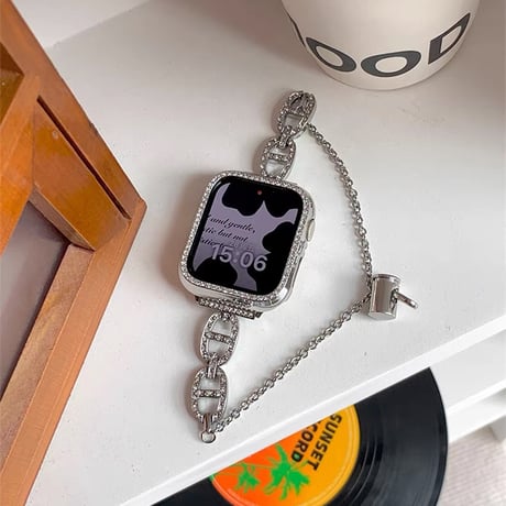 「V592」キラキラ アップル ウォッチ バンド+カバー 2点セット  apple watch バンド レディース 可愛い