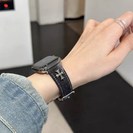 「V612」アップル ウォッチ バンド デニム apple watch バンド おしゃれ