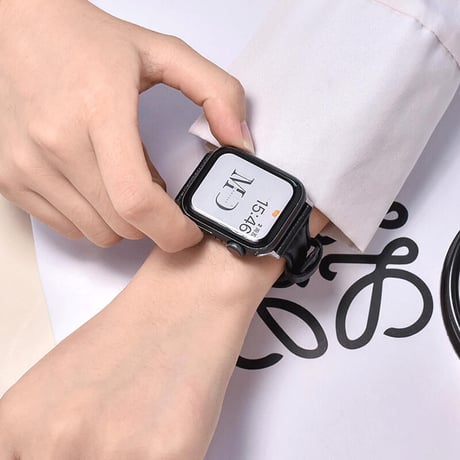 「V229」アップル ウォッチバンド 女性 細い apple watch7/8 レザーバンド おしゃれ