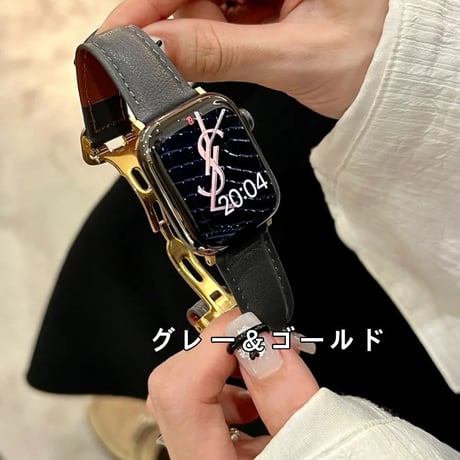 「V584」アップル ウォッチ バンド 女性 dバックル apple watch 革 バンド 高級