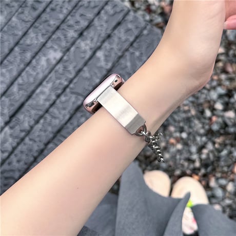 「V641」アップル ウォッチ バンド チェーン apple watchバンド おしゃれ 男女兼用