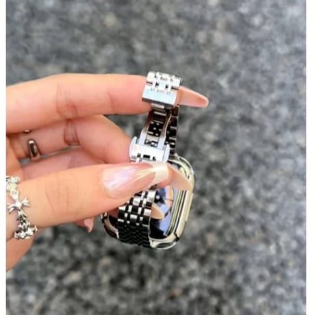 「V730」アップル ウォッチ ステンレス バンド apple watchバンド 女性 細め アップルウォッチカバー付き