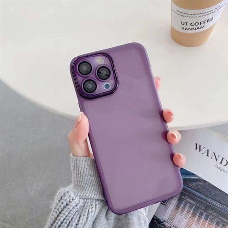 「V262」半透明 iphone14/13ケース カメラレンズ保護  シンプル iphone14proケース 男女兼用