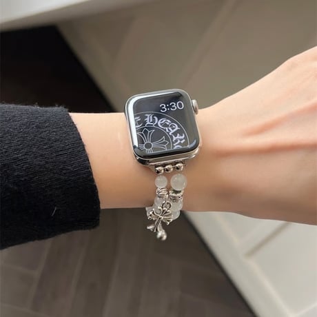 「V735」apple watch ブレスレット 可愛い アップルウォッチバンド ビーズ 夏 涼しい