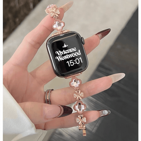 「V718」四葉のクローバー apple watchバンド 女性 アップル ウォッチ バンド ブレスレット