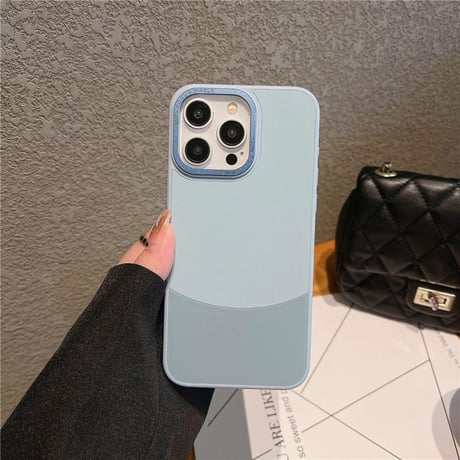 「V583」スマホケース バイ カラー iphone15/14 ケース シンプル おしゃれ