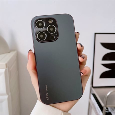 「V255」iphone14/14pro ガラスケース マット加工 iphone ハードケース シンプル 大人っぽい