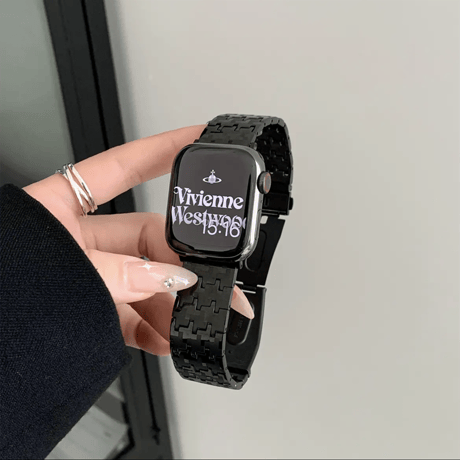 「V467」apple watch ステンレス バンド 千鳥柄 アップル ウォッチ バンド おしゃれ 女性/男性