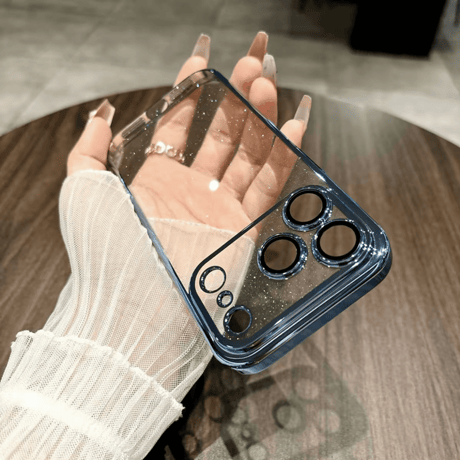 「V438」カメラフィルム付き  iphone17/17air/16/16pro ケース メタリック シルバー iphone15 ケース キラキラ おしゃれ