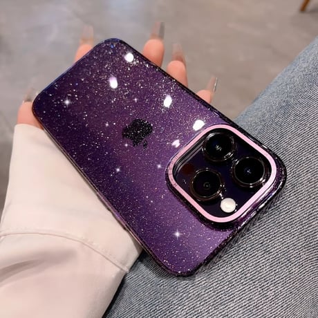 「V602」iphone クリア ケース おしゃれ iphone15/14 ケース キラキラ ラメ
