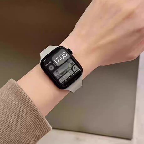 「V733」アップルウォッチバンド シリコン 細め apple watch バンド マグネット おしゃれ
