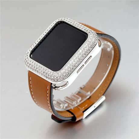 「V330」キラキラ アップルウォッチカバー＋バンド 2点セット  apple watch レザーバンド 高級 おしゃれ