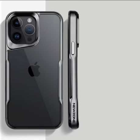 「V595」クリア iphone15/14 ケース 黄ばみにくい iphone ケース メタリック おしゃれ