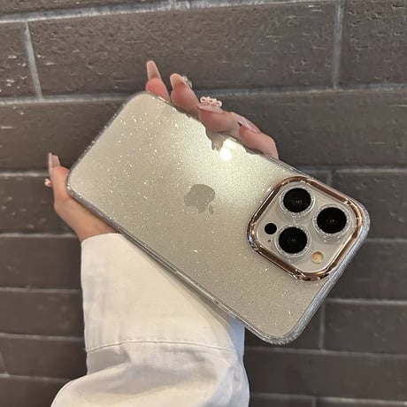 「V577」iphone17/17pro/16/16pro ケース 透明 可愛い iphone15/14 ケース キラキラ カメラリング付き