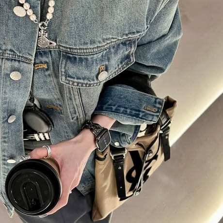 「V589」アップル ウォッチ バンド チェーン apple watch バンド おしゃれ