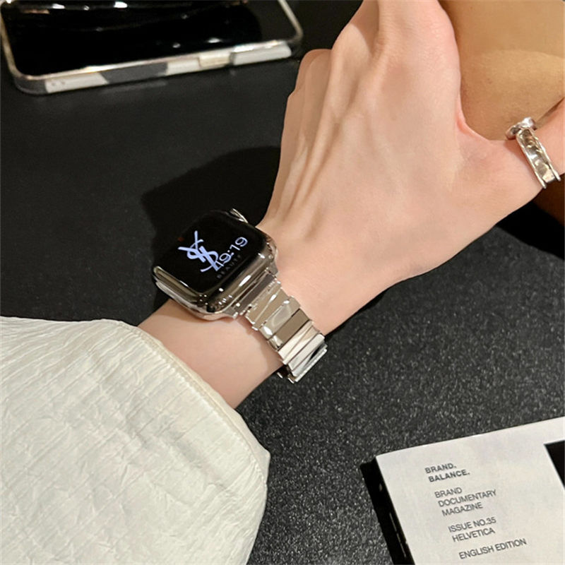 apple watch メタルバンド カスタム　４点セット 4色】メタル キュービック Cチェーンバンド applewatch＃ givgiv