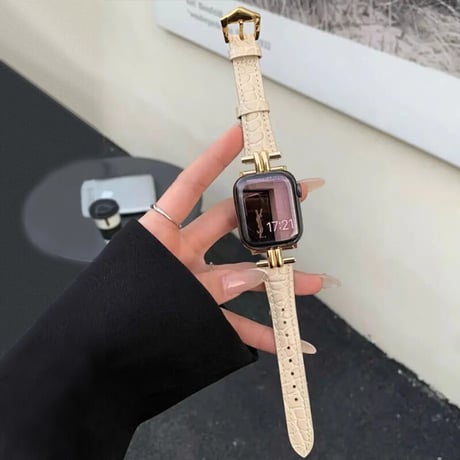 「V282」本革 アップルウォッチバンド クロコダイル柄 40/42/45mm 腕時計バンド 高級 メンズ レディース