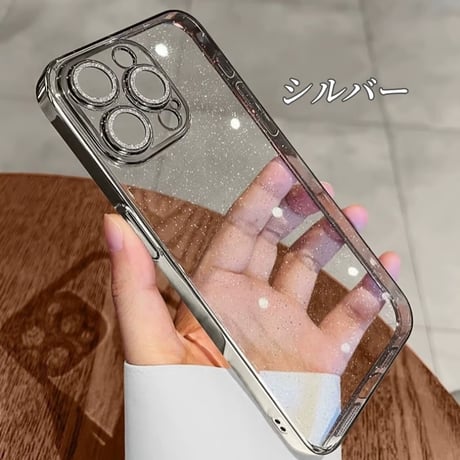 「V608」キラキラ ケース iphone15/15pro カメラ保護 iphone クリア ケース おしゃれ