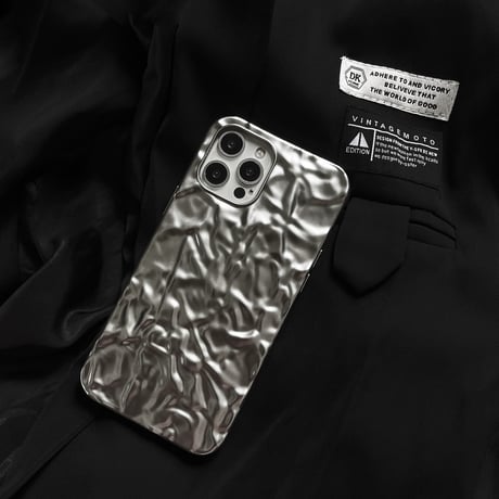 「V143」iphone14proケース シワ 韓国 人気 iphone14/13 ソフトケース 軽量 オシャレ
