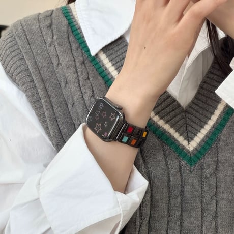 「V597」アップル ウォッチ バンド 女性 おしゃれ apple watch ステンレス バンド 可愛い