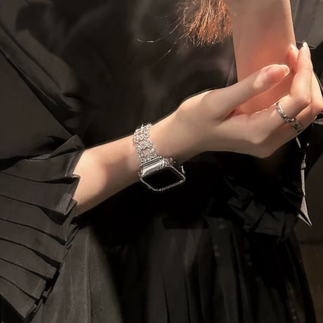 「V500」アップル ウォッチ キラキラ バンド 女性 人気 apple watch バンド かわいい 保護カバー付き