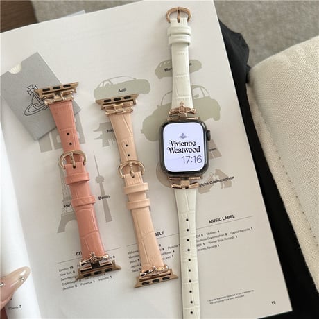 「V518」アップル ウォッチ バンド 高級 apple watch レザー バンド 女性 スマート ウォッチ ベルト おしゃれ