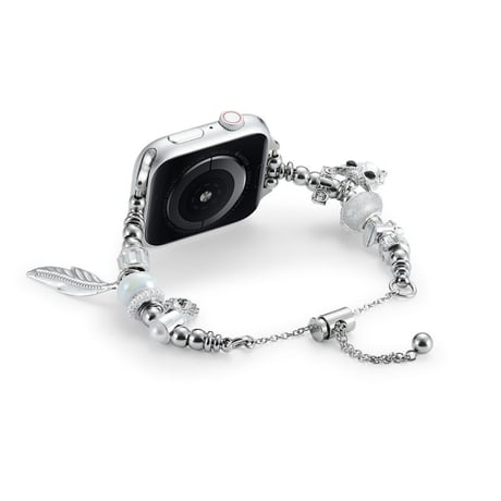 「V394」アップル ウォッチ バンド パール apple watch ブレスレット チェーン バンド