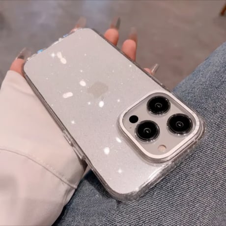 「V602」iphone クリア ケース おしゃれ iphone15/14 ケース キラキラ ラメ