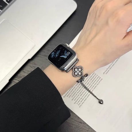 「V684」アップル ウォッチ バンド 女性 キラキラ apple watch Series 10 バンド かわいい
