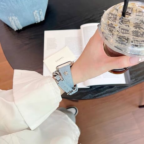 「V509」アップル ウォッチ バンド 二 重 巻き おしゃれ apple watch バンド おすすめ デニム