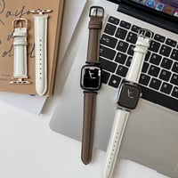 「V096」apple watch レザー バンド 牛革 ビジネス アップル ウォッチ バンド40mm 49mm 白 ピンク
