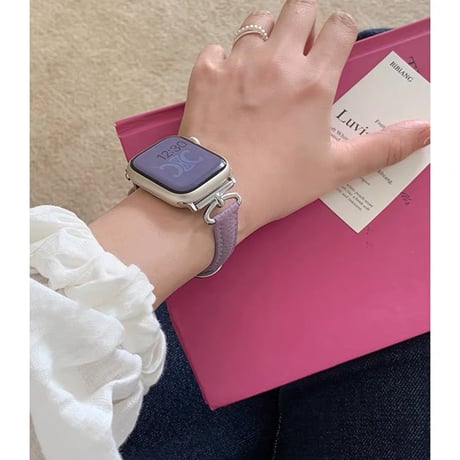 「V708」アップル ウォッチ レザー バンド 女性 apple watch バンド 細い