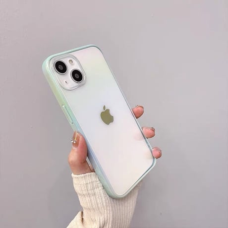 「V071」iphone14 クリア ケース オーロラ iphone13/12 series ケース おしゃれ