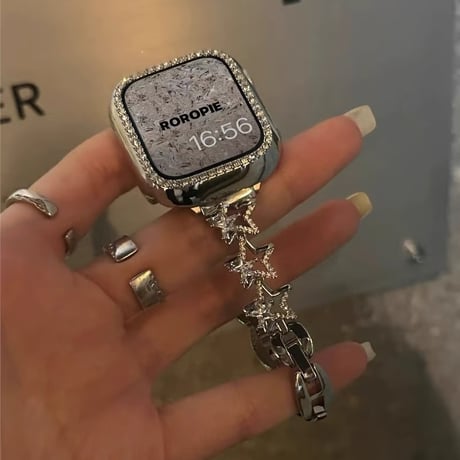 「V662」アップル ウォッチ バンド キラキラ apple watchバンド かわいい ブレスレット カバー付き