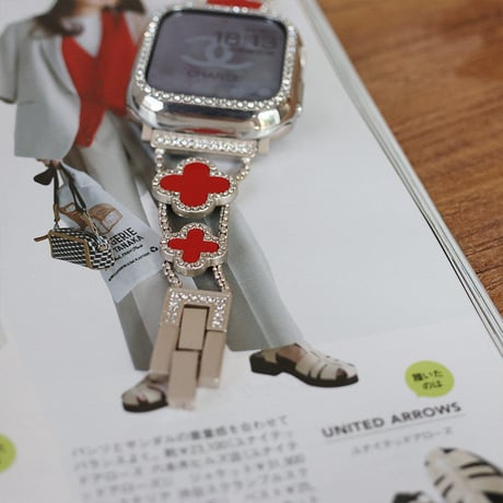 「V476」四葉のクローバー apple watch バンド かわいい アップル ウォッチ ブレスレット