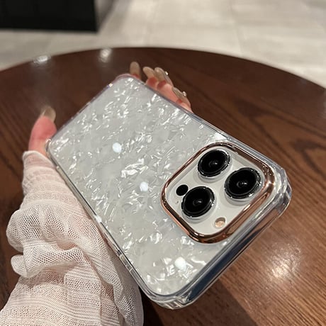 「V353」シェル ケース iphone14/13 透明 iphone ケース 人気 女子 韓国