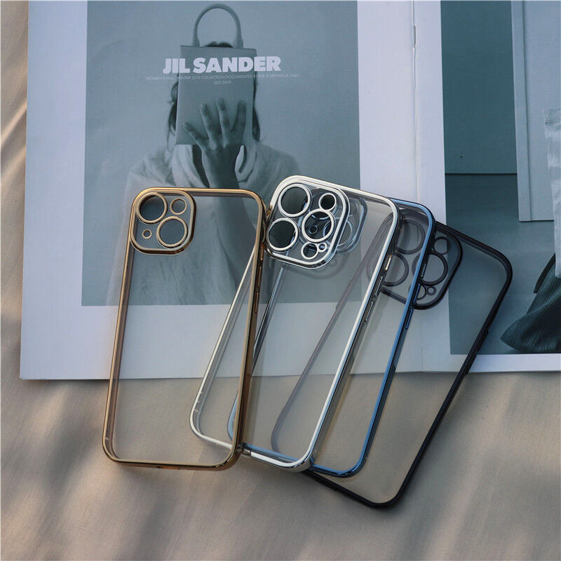 V126」iphone15pro/15 クリアケース メタリック風 iphone14 ケー