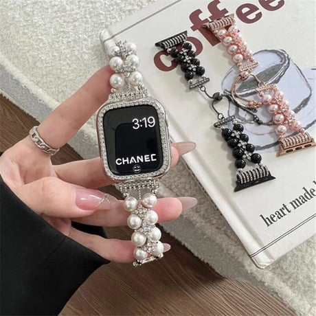 「V382」パール アップル ウォッチ バンド 女性 おしゃれ apple watchバンド ブレスレット
