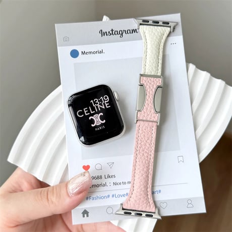 「V692」アップル ウォッチ バンド マグネット 44mm/46mm apple watch バンド 細め 革