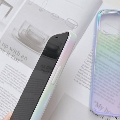 「V066」iphone15/15proケース オーロラ 人気 iphone14 クリアケース グラデーション