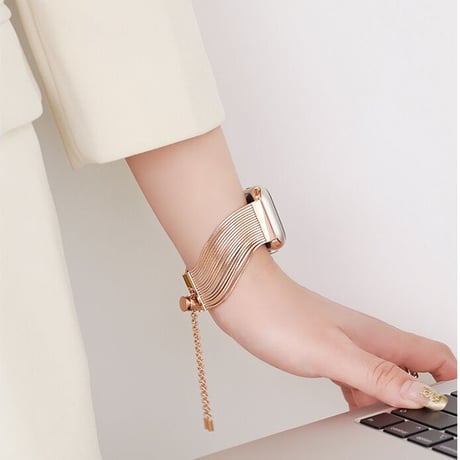 「V354」apple watch ステンレス バンド ブレスレット アップル ウォッチ バンド チェーン 女性