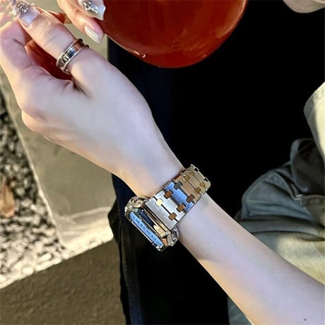 「V490」ステンレス apple watch バンド おしゃれ アップルウォッチバンド＋カバー2点セット  男女兼用