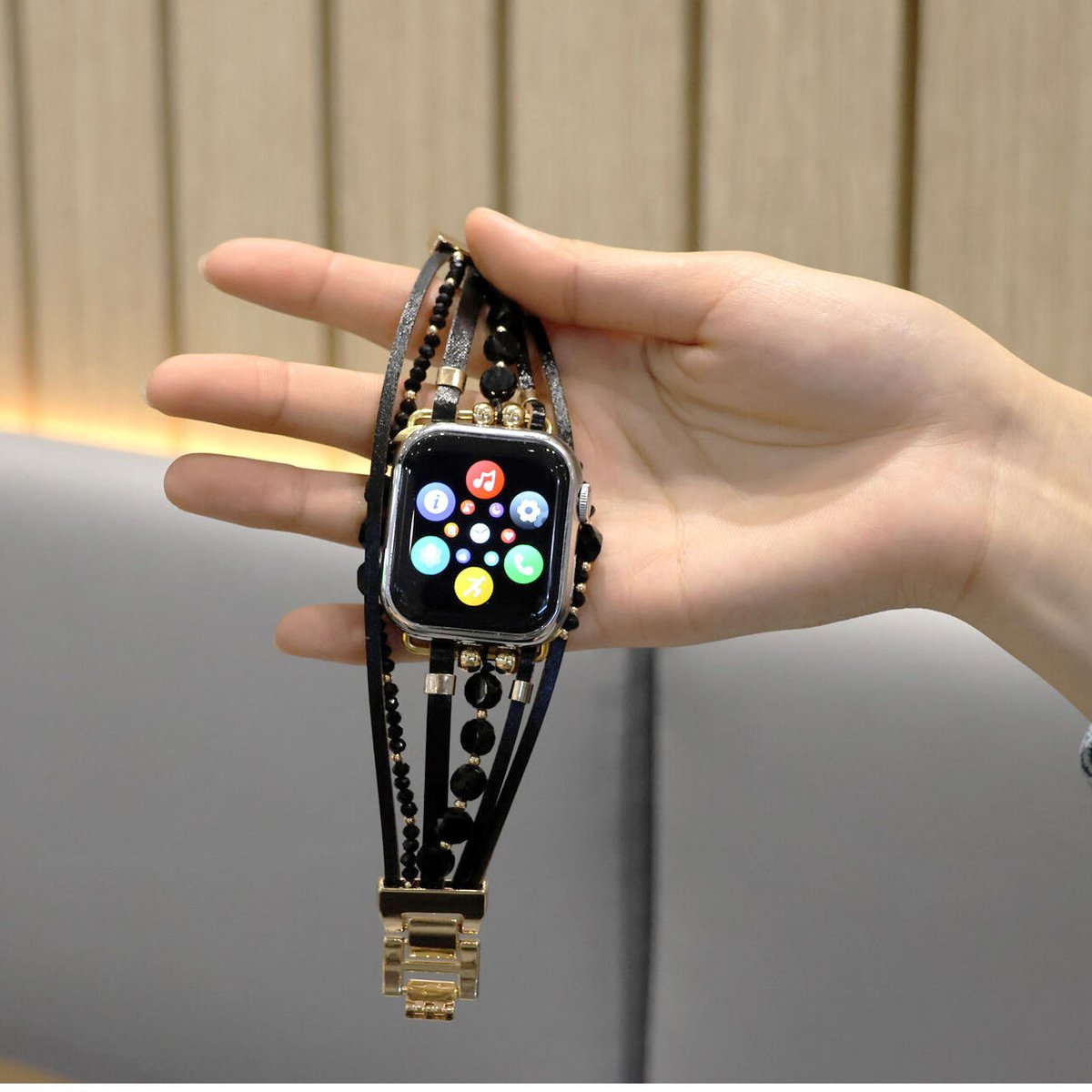 V247」キラキラカバー付き apple watch ブレスレット 重ね付け V247」キラキラカバー付き apple watch ブレスレット 重ね付け