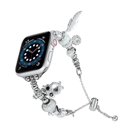 「V394」アップル ウォッチ バンド パール apple watch ブレスレット チェーン バンド